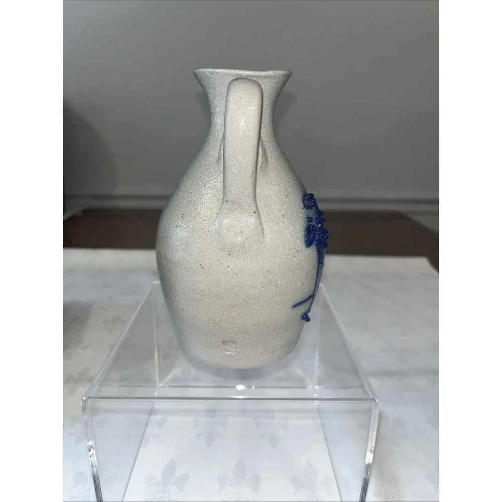 Vintage 2001 Salmon Falls Stoneware 6.5 Blueberry Pitcher - Dave Ernest Mark